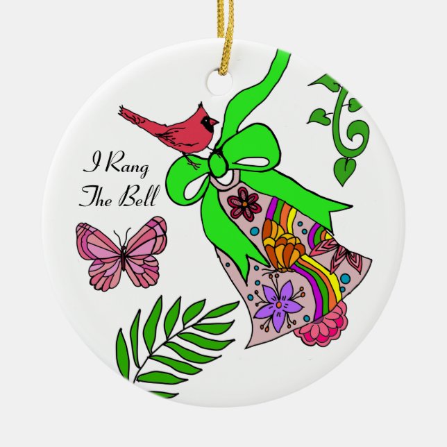 Ornamento De Cerâmica Linfoma folicular Blinha do sino (Frente)