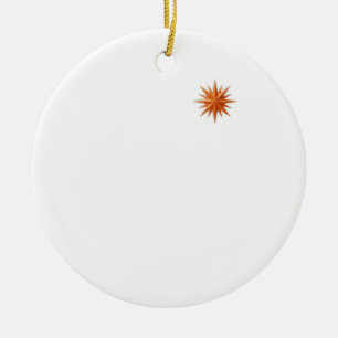 Ornamento De Cerâmica Linha de Estrela Morávia - Laranja