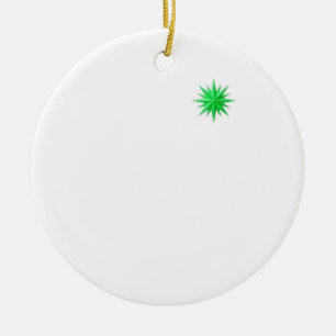 Ornamento De Cerâmica Linha Estrela Morávia - Verde