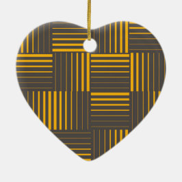 Ornamento De Cerâmica Linhas amarelas, legal, únicas, modernas e moderna