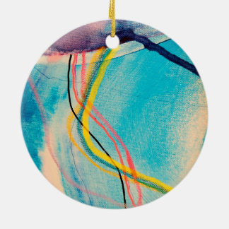 Ornamento De Cerâmica Linhas de Cores Nº 1