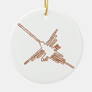 Ornamento De Cerâmica Linhas Nazca - Esquema de Hummingbird