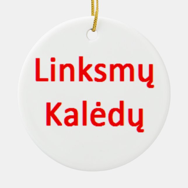 Ornamento De Cerâmica links lituanos alegres (Frente)