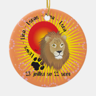 Ornamento De Cerâmica Lion 23 juillet au 22 août alfaia