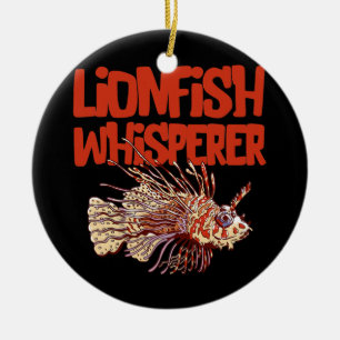 Ornamento De Cerâmica Lionfish Whisperer Sea Rock Diver Funny Lion Fish