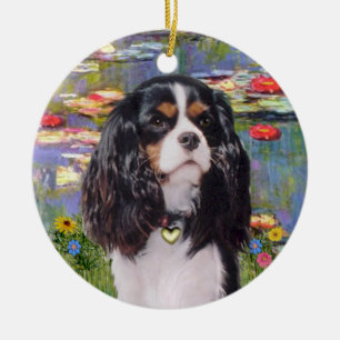 Ornamento De Cerâmica Lírios 2 - Cavalier (tricolor)