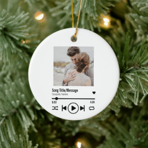Ornamento De Cerâmica Lista de Reprodução Personalizada de Música Fot