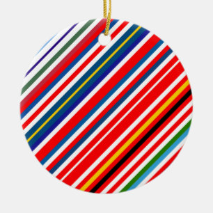 Ornamento De Cerâmica Listras decorativas coloridas bonitos