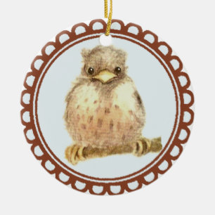 Ornamento De Cerâmica Little Baby Robin