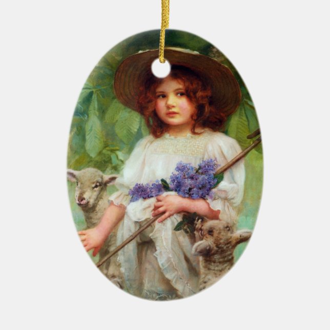 Ornamento De Cerâmica Little Bo Peep (Frente)