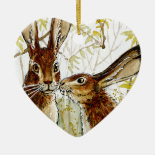 Ornamento De Cerâmica Little Kiss design by Schukina 543