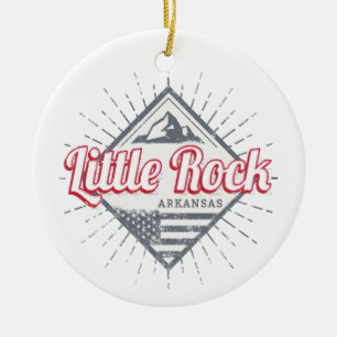 Ornamento De Cerâmica Little Rock Arkansas City USA Design