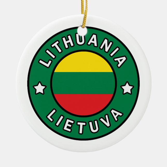 Ornamento De Cerâmica Lituânia Lietuva (Frente)