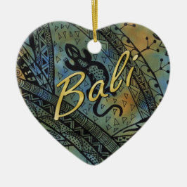 Ornamento De Cerâmica Lizard Batik