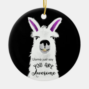 Ornamento De Cerâmica llama diz que você é uma namorado cerâmica incríve