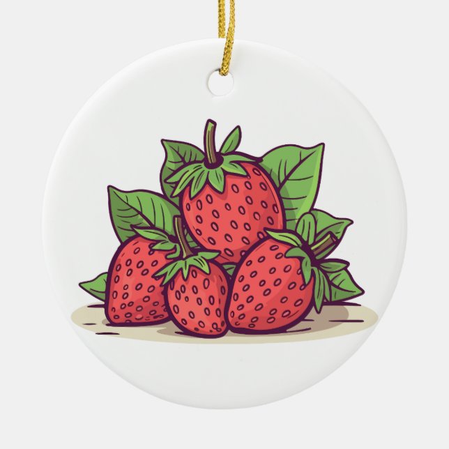 Ornamento De Cerâmica llavero fresita (Frente)