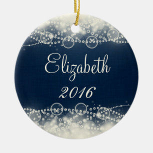 Ornamento De Cerâmica Locais e Pérolas Elegantes Personalizados