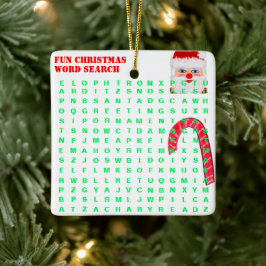 Ornamento De Cerâmica Localizar NOME Natal Mini 15 Palavra Quebra-cabeça
