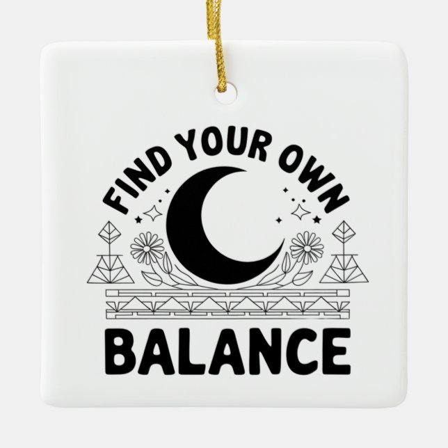 Ornamento De Cerâmica Localizar seu próprio saldo (Frente)