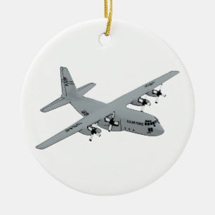 Ornamento De Cerâmica Lockheed C-130 Hercules
