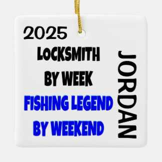 Ornamento De Cerâmica Locksmith ama pesca PERSONALIZADA