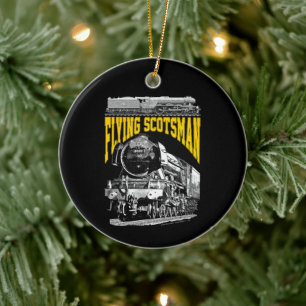 Ornamento De Cerâmica Locomotiva a Vapor Flying Scotsman 1923 LNER.
