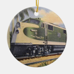 Ornamento De Cerâmica Locomotiva Real Palm