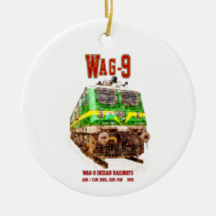 Ornamento De Cerâmica Locomotiva WAG-9. Caminho de ferro da Índia