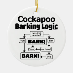 Ornamento De Cerâmica Lógica do descascamento de Cockapoo