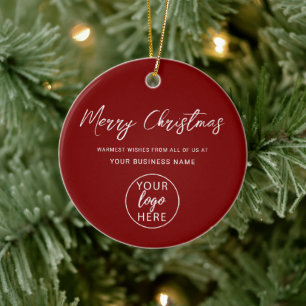 Ornamento De Cerâmica Logotipo de Negócios Profissionais Natal Feriado