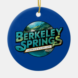Ornamento De Cerâmica Logotipo de Viagens Ilustrativas de Berkeley Sprin