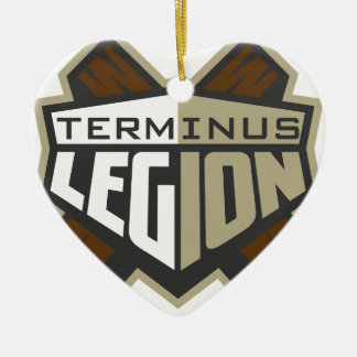 Ornamento De Cerâmica Logotipo do padrão da legião do término