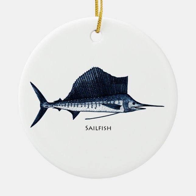 Ornamento De Cerâmica Logotipo do Sailfish (Frente)