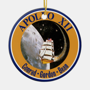 Ornamento De Cerâmica Logotipo do Símbolo da Missão Apollo 12