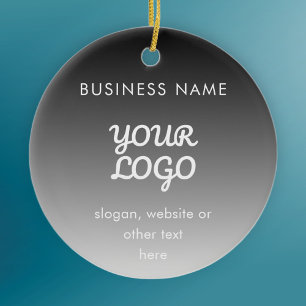 Ornamento De Cerâmica Logotipo e texto do Promocional moderno Cor edit