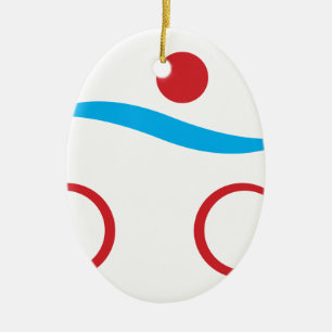 Ornamento De Cerâmica Logotipo legal moderno Triathlon