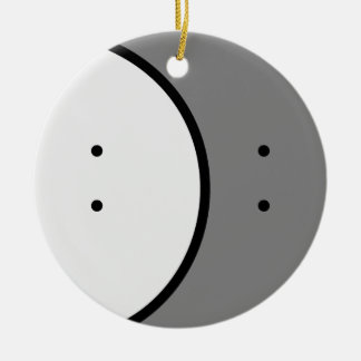 Ornamento De Cerâmica Logotipo somente com texto no verso