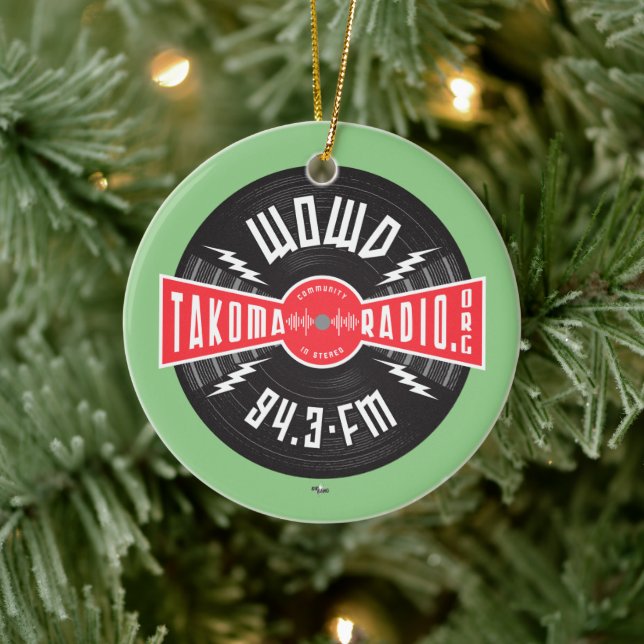 Ornamento De Cerâmica Logotipo WOWD Bangham (Árvore)