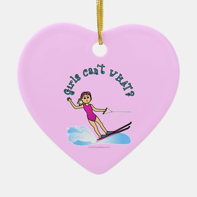 Ornamento De Cerâmica Loira de água feminina (Frente)