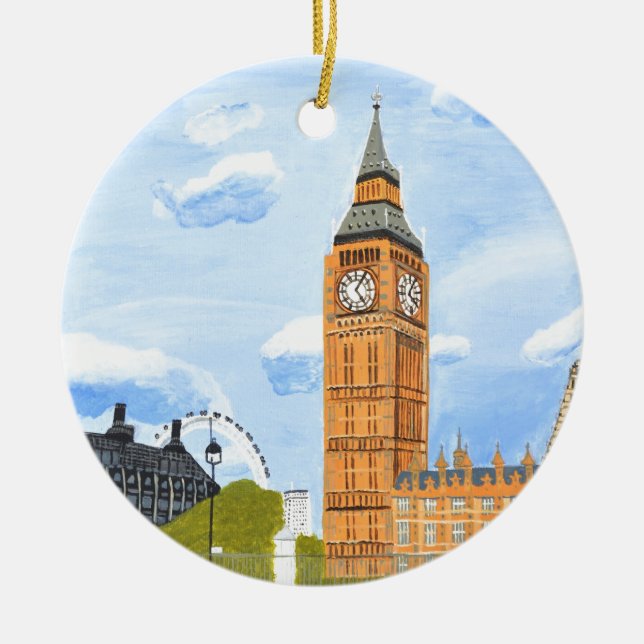 Ornamento De Cerâmica London Big Ben (Frente)