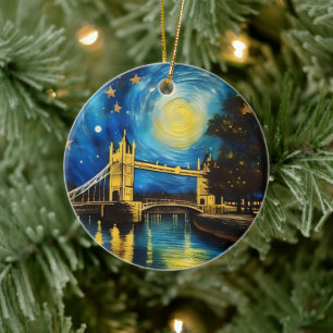 Ornamento De Cerâmica London Bridge Acrylic Art,
