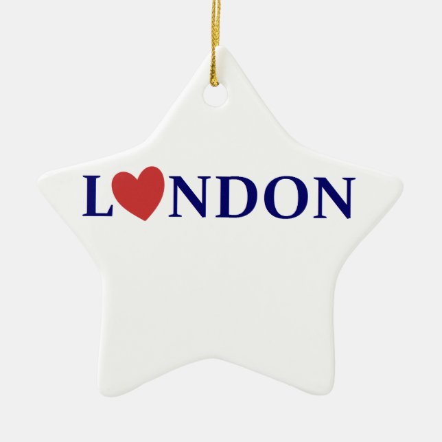 Ornamento De Cerâmica London love (Frente)