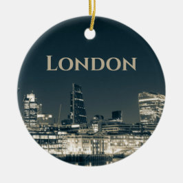 Ornamento De Cerâmica London Skyline Panorama Urban Souvenir Gift