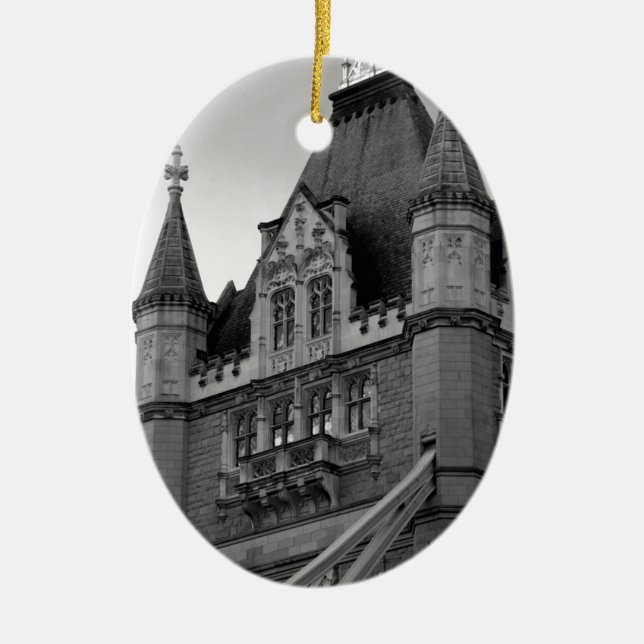 Ornamento De Cerâmica London Tower Bridge Close-up (Frente)