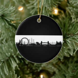 Ornamento De Cerâmica Londres Skyline Ornament
