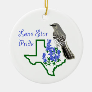 Ornamento De Cerâmica Lone Star Pride