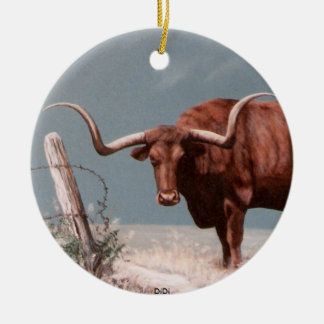 Ornamento De Cerâmica LONGHORNS por DiDi