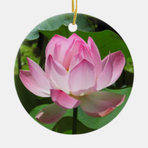 Ornamento De Cerâmica Lotus Bloom Rosa