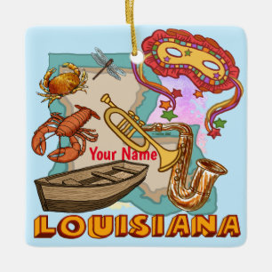 Ornamento De Cerâmica Louisiana