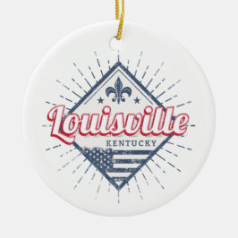 Ornamento De Cerâmica Louisville City Kentucky United States Vintage USA